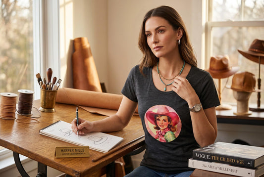 Vintage Cowgirl Rodeo Graphic Tee, Retro Western Soft Cotton Shirt