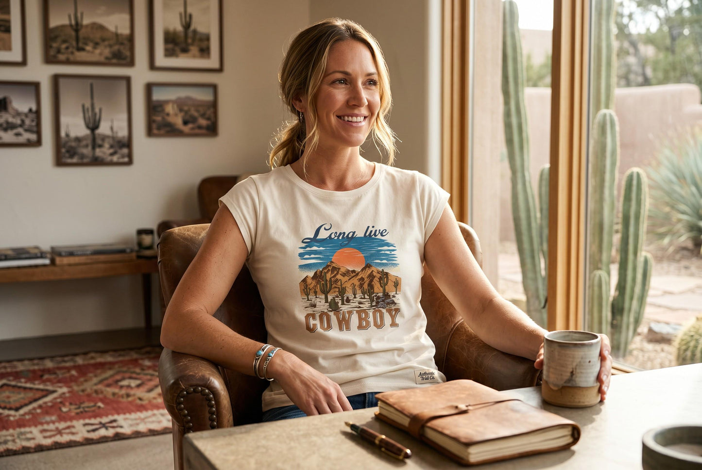 Long Live Cowboy XLarge T-Shirt, Desert Southwest Country Western Graphic, Rodeo Vintage Soft Cotton
