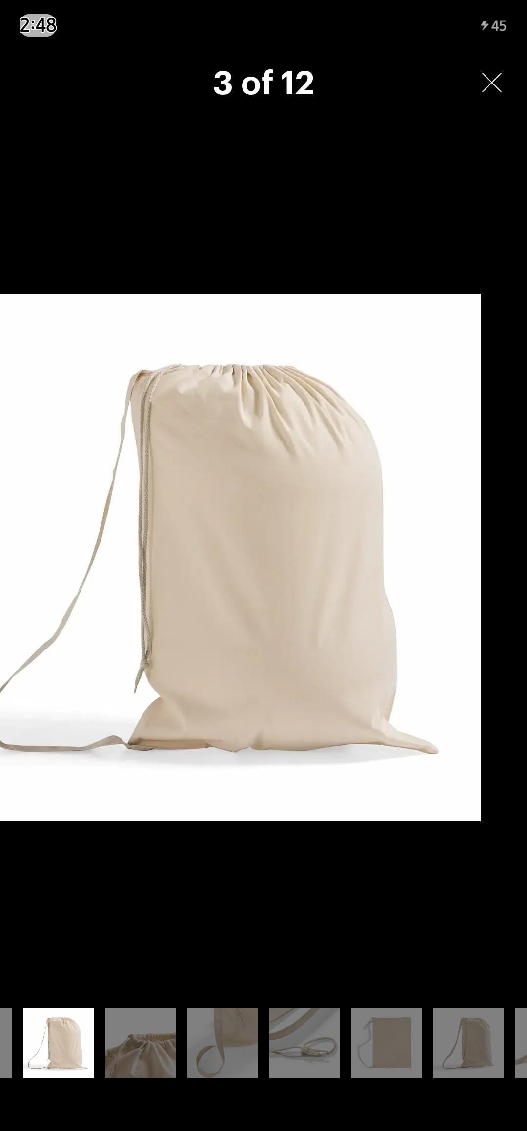 Handmade Western Canvas Drawstring Tote Bag | Cowboy Hat, Boots & Travel Accessory Bag