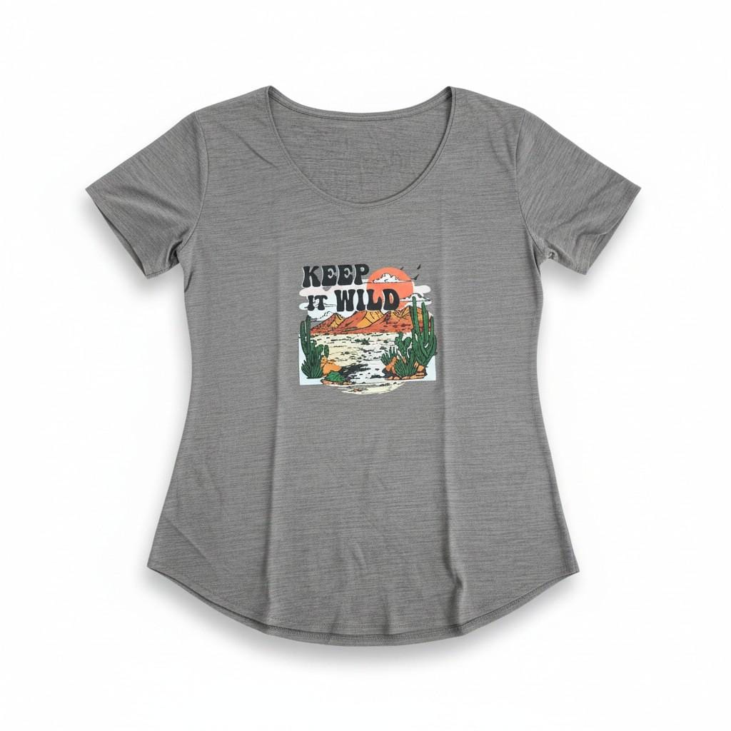 Vintage Western Desert Graphic Medium Tee, Keep It Wild Cowgirl Rodeo Top