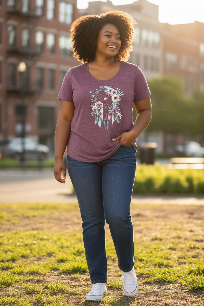 Rustic Dreamcatcher Large Shirt, Retro Western T-Shirt for Cowgirl & Rodeo Lovers