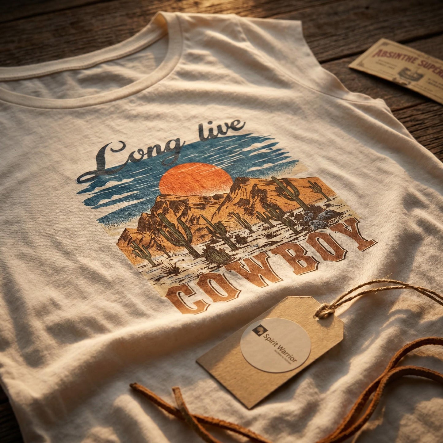 Long Live Cowboy XLarge T-Shirt, Desert Southwest Country Western Graphic, Rodeo Vintage Soft Cotton