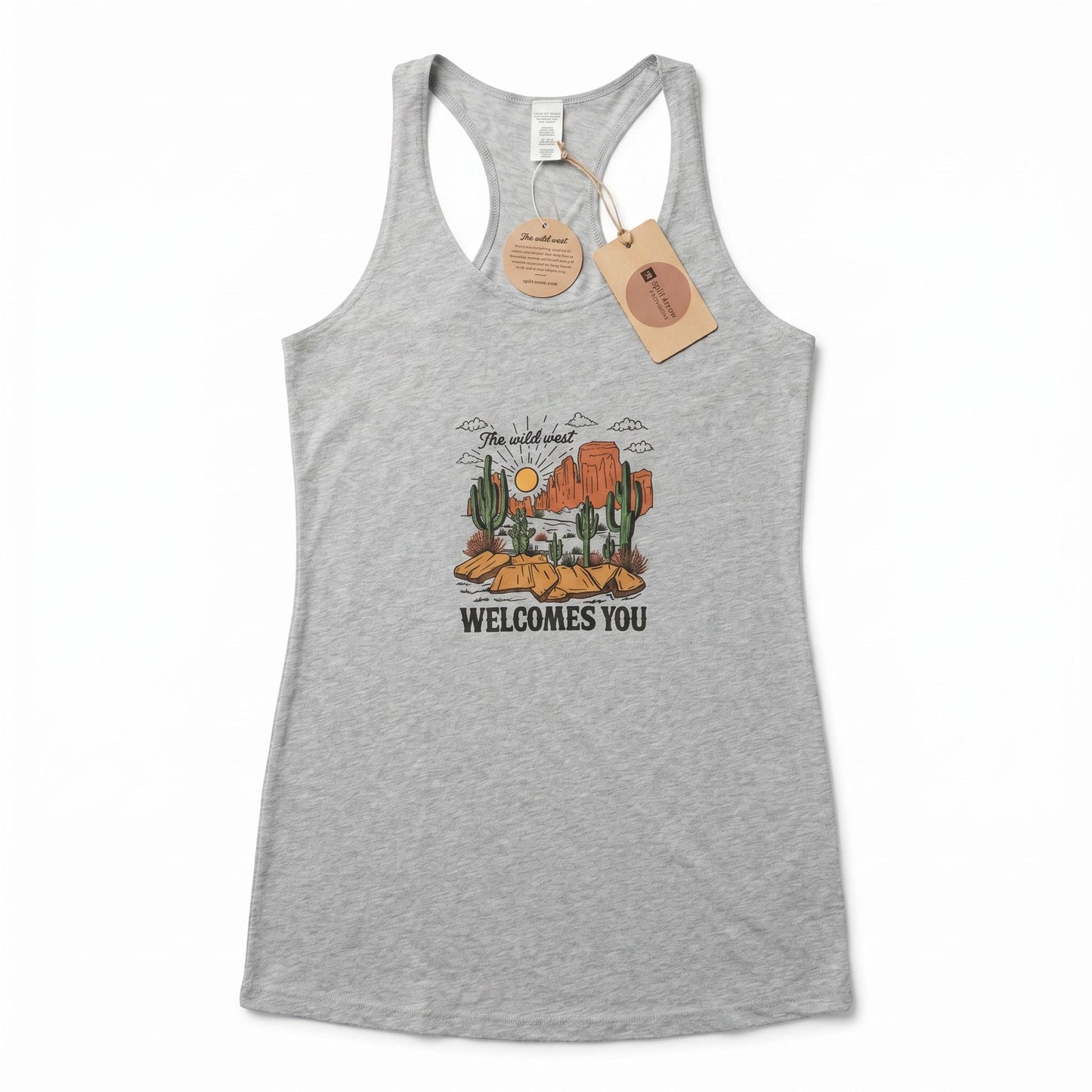 Vintage Cowgirl Large Tank Top, Desert Rodeo Graphic Tee, Western Summer Style
