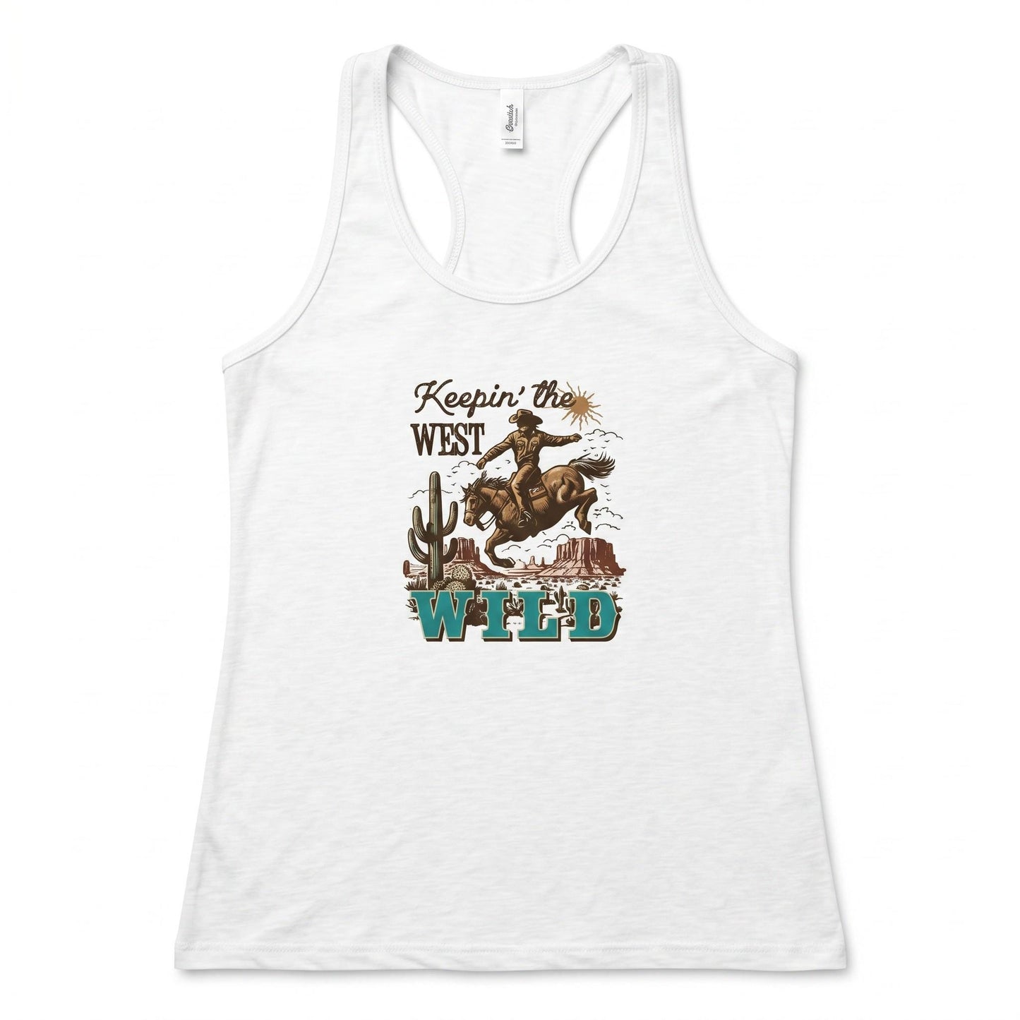 Keepin' the West Wild XLarge Tank Top Vintage Cowgirl Rodeo Desert Graphic Tee