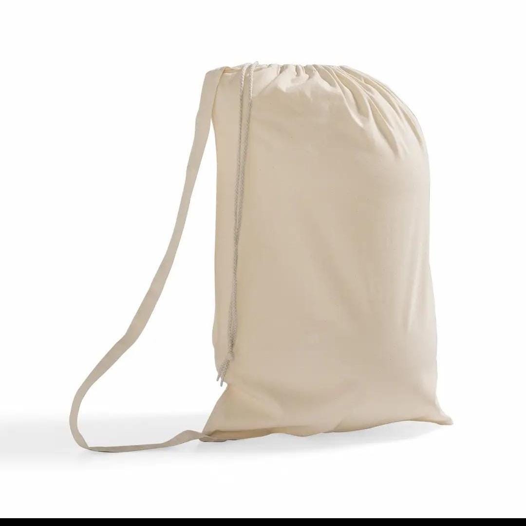 Handmade Western Canvas Drawstring Tote Bag | Cowboy Hat, Boots & Travel Accessory Bag