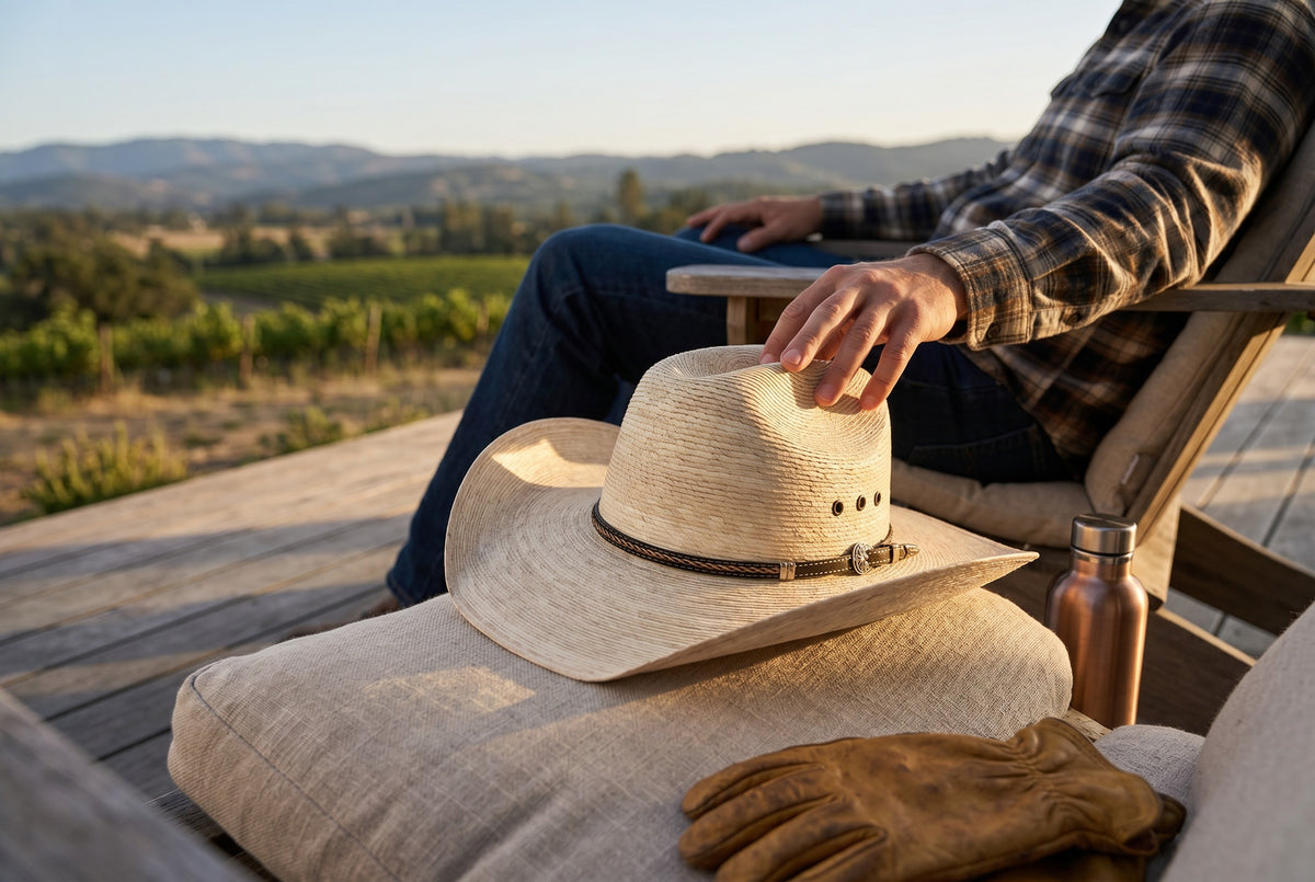 Authentic Palm Vaquero Cowboy Hats Leather Band
