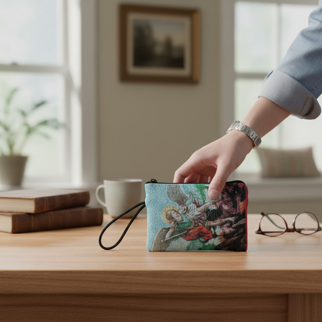 Rosary Pouch - St. Michael or Virgin de Guadalupe 3″ x 4″