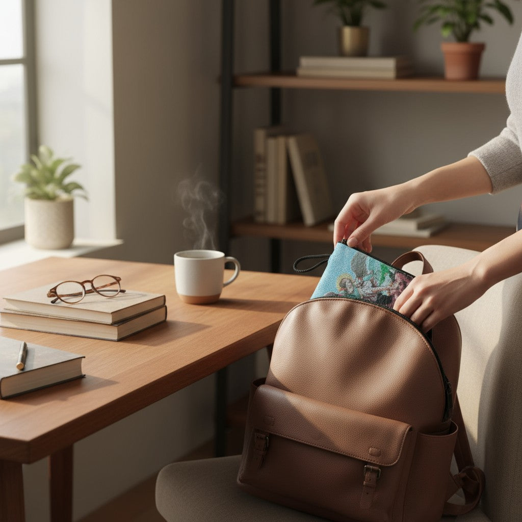 Rosary Pouch - St. Michael or Virgin de Guadalupe 3″ x 4″