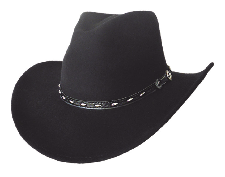 Outlaw Black Felt Cowboy Hat with Texas Star Hatband