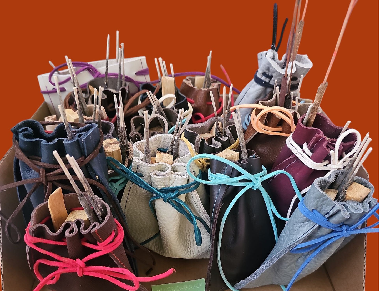 Leather Pouch-Bag, Drawstring Bags, Coin Pouch, Incense Holder, Medicine Bag, Jewelry Storage, Essential Oils