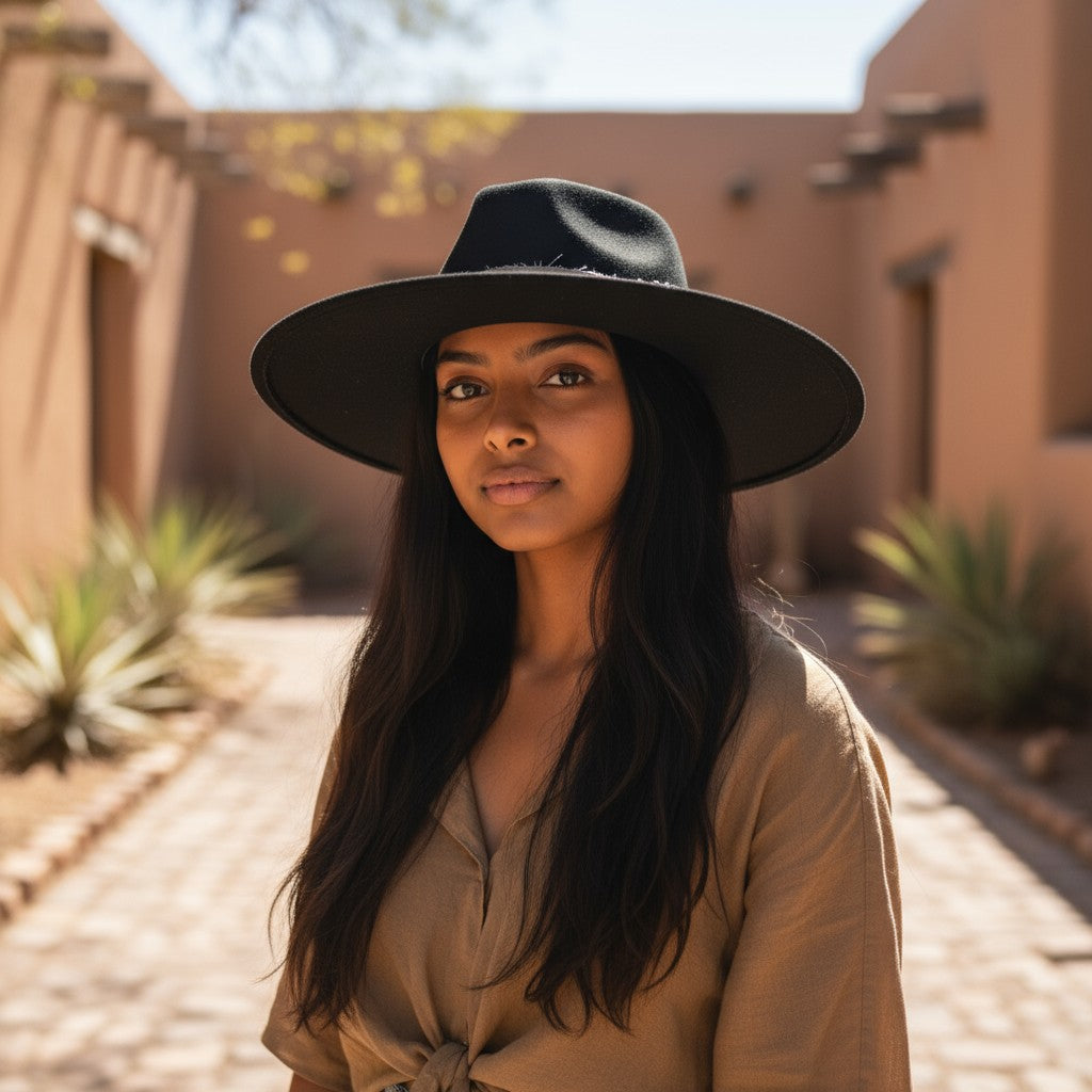 Pitchfront Charlie 1Horse Lainey Wilson Spear Point Black Wool Hat Small