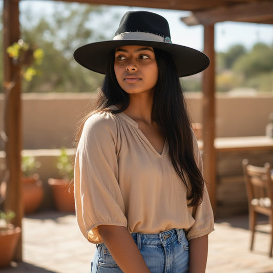 Pitchfront Charlie 1Horse Lainey Wilson Spear Point Black Wool Hat Small